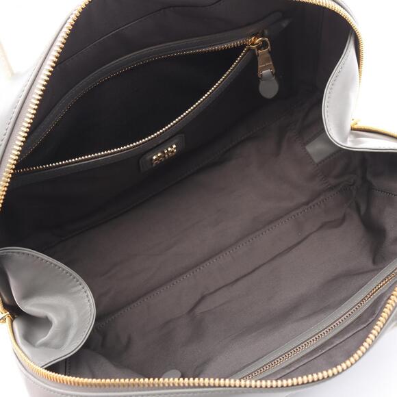 Miu Miu Leather Bow Bag Shoulder Bag Gray White - Picture 3 of 6